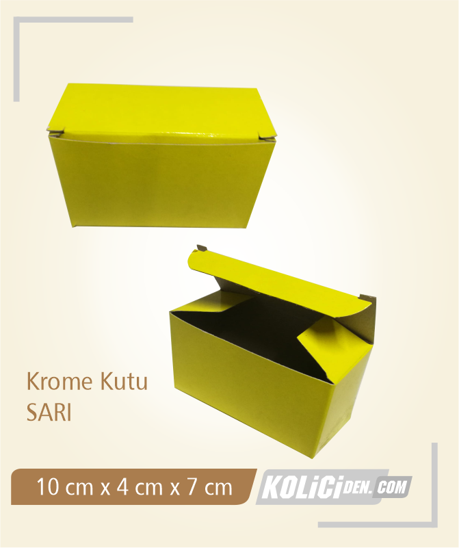 10x4x7 cm Hazır Sarı Krome Kutu Çeşidi.