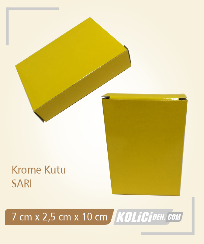 7x2,5x10 cm Hazır Sarı Krome Kutu Çeşidi