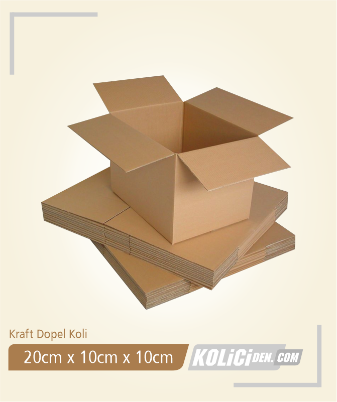 20x10x10 cm Hazır Kraft Dopel Koli