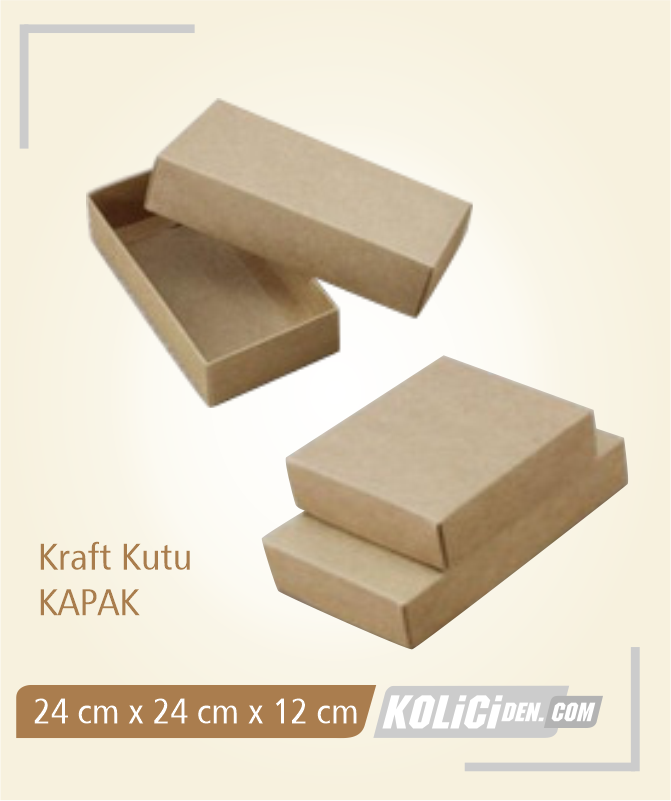 24x24x12 kutu+kapak kraft  kutu