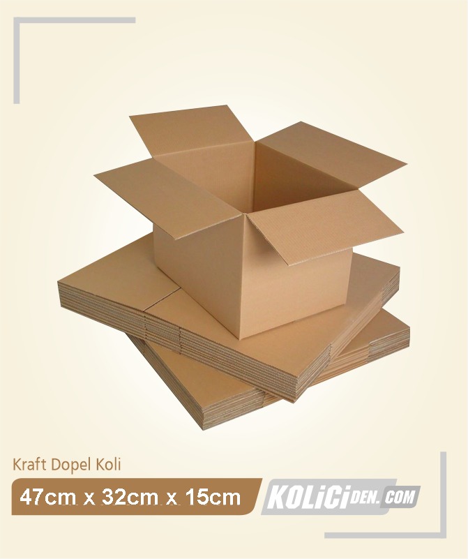 30X20X10 cm Hazır Kraft Dopel Koli 